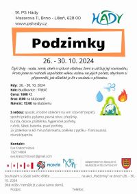 Podzimky 26. - 30. 10. 2024